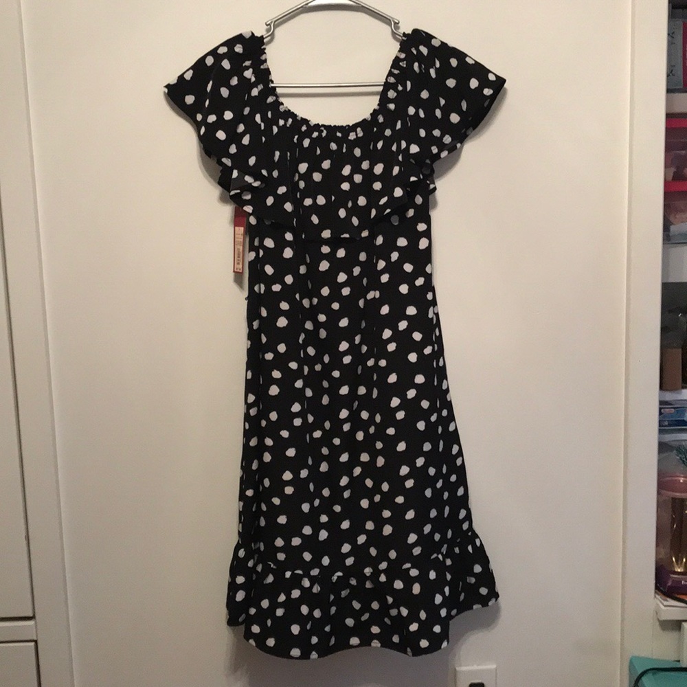 Polka Dot off the Shoulder Dress